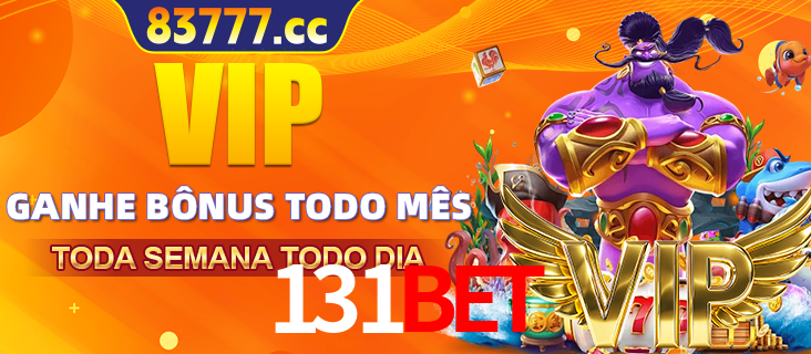 Banner promocional do 131BET oferecendo 100% de recompensas adicionais contínuas para quem fizer o login diário (Daily sign-in), com um mascote de coelho.