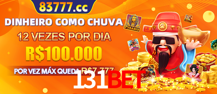 Banner do programa de recompensas Recomende para amigos do 131BET, detalhando os bônus por convidar amigos, com prêmios que chegam a R$288.888.